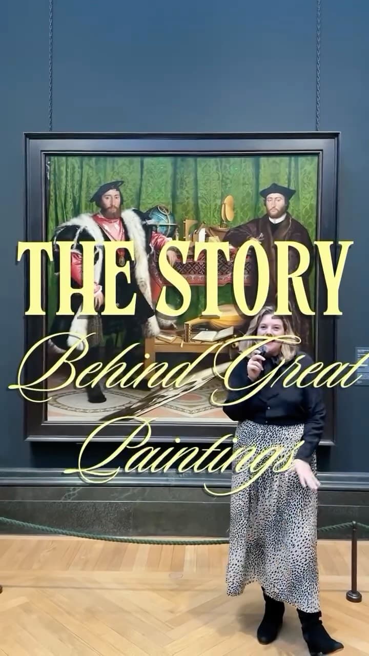 The Story Behind Great Paintings: The Ambassadors by Hans Holbein the Younger, hanging in the National Gallery.